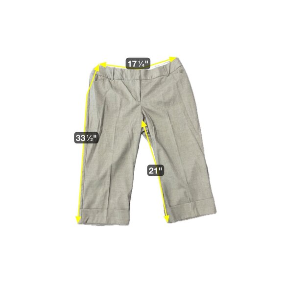 Worthington Flat Front Capri Pants Warm Oak Sz 18W Stretch Modern Fit Neutral - Picture 7 of 10